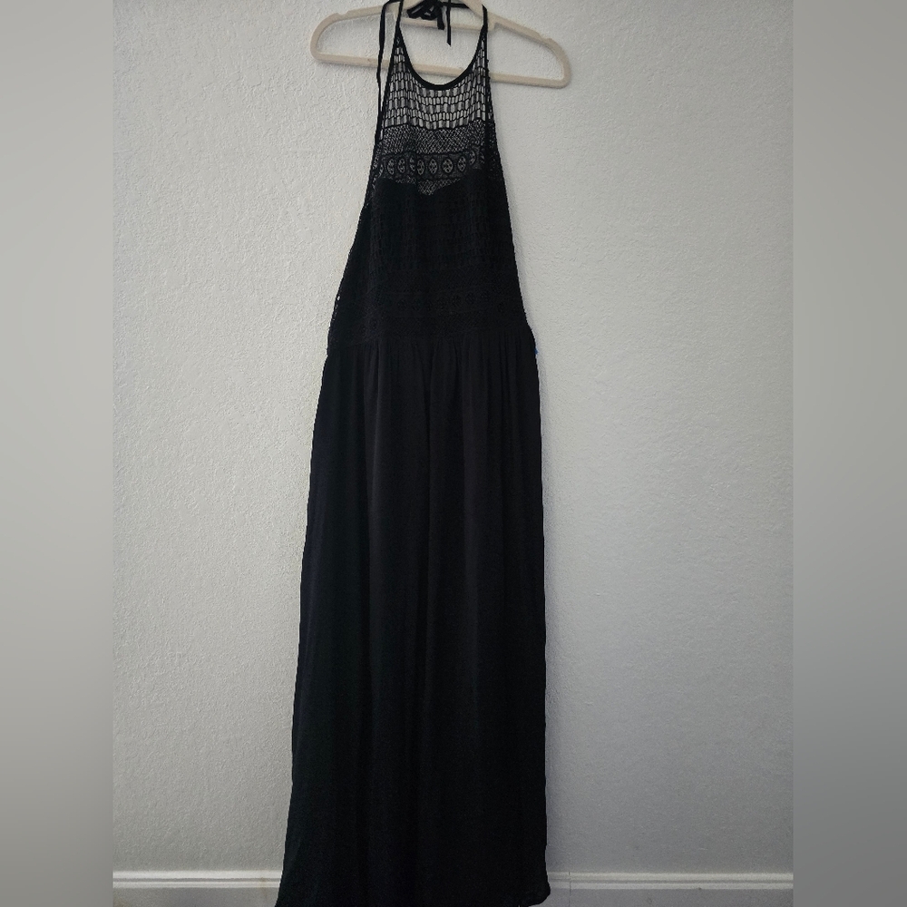 ASOS Black Lace Backless Dress